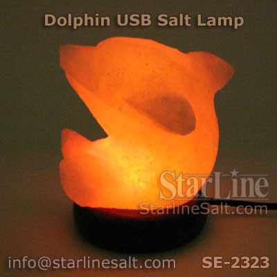 Dolphin USB Salt Lamp